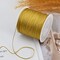 1 mm x 100 Yards Gold Nylon Cord Satin String for Bracelet Jewelry Making Rattail Macrame Waxed Trim Cord Necklace Bulk Beading Thread Kumihimo Chinese Knot Craft